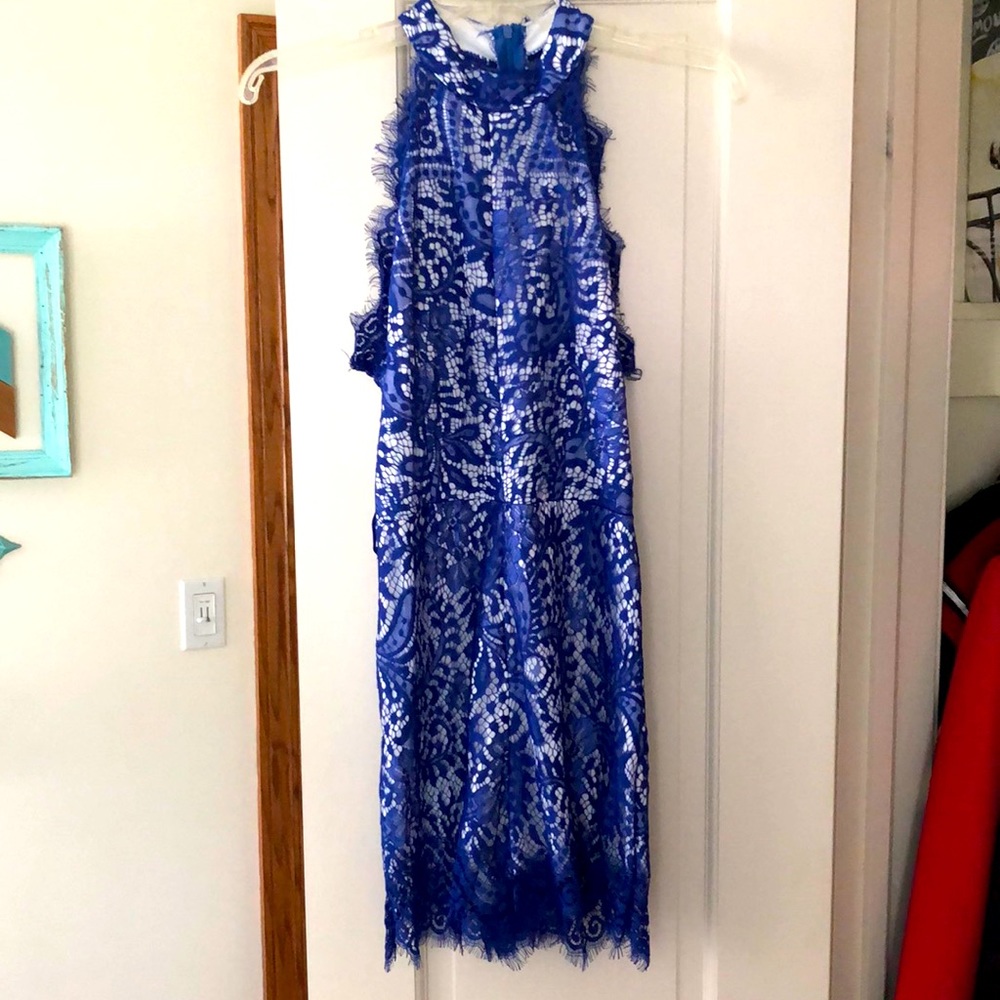 Blue Lace Jumpsuit Romper